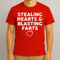 Funny ValentineS Day Stealing Hearts And Blasting Farts T-Shirt