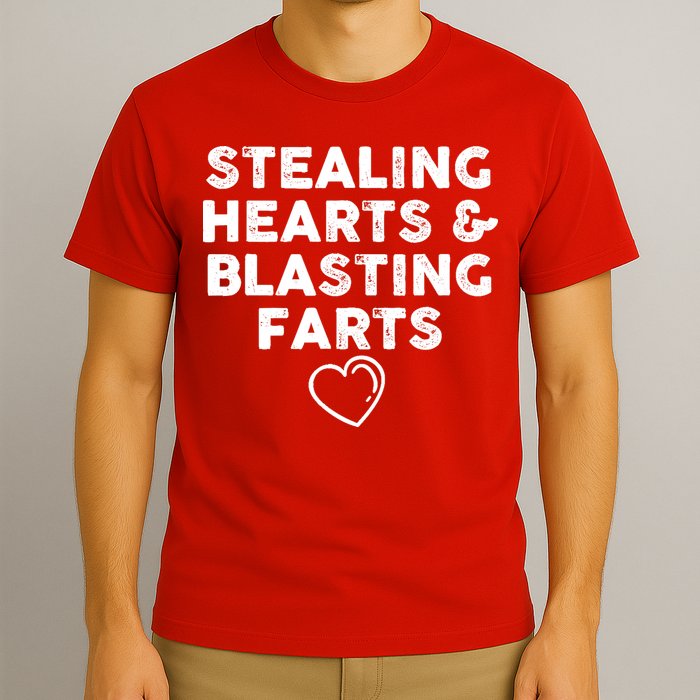 Funny ValentineS Day Stealing Hearts And Blasting Farts T-Shirt