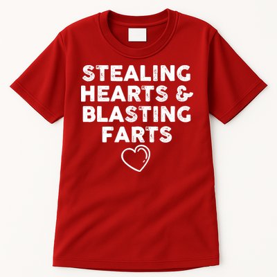 Funny ValentineS Day Stealing Hearts And Blasting Farts Tall T-Shirt