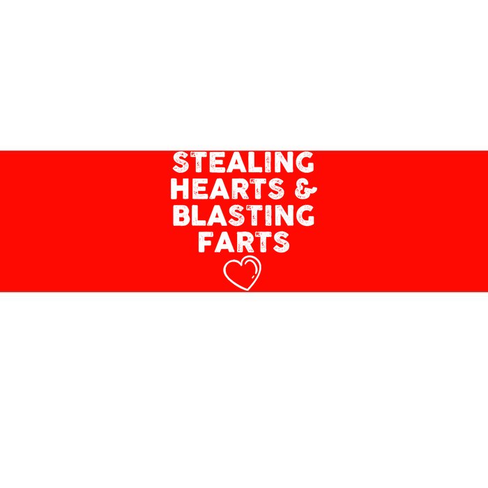 Funny ValentineS Day Stealing Hearts And Blasting Farts Bumper Sticker