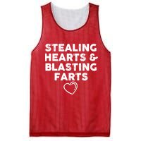 Funny ValentineS Day Stealing Hearts And Blasting Farts Mesh Reversible Basketball Jersey Tank
