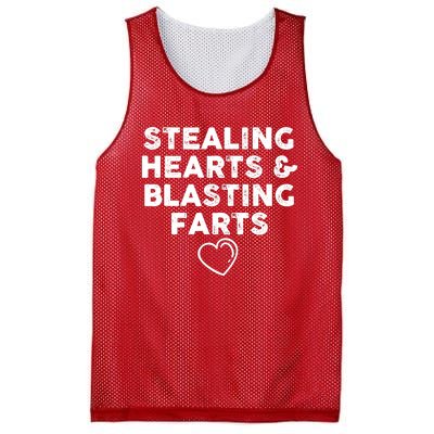 Funny ValentineS Day Stealing Hearts And Blasting Farts Mesh Reversible Basketball Jersey Tank