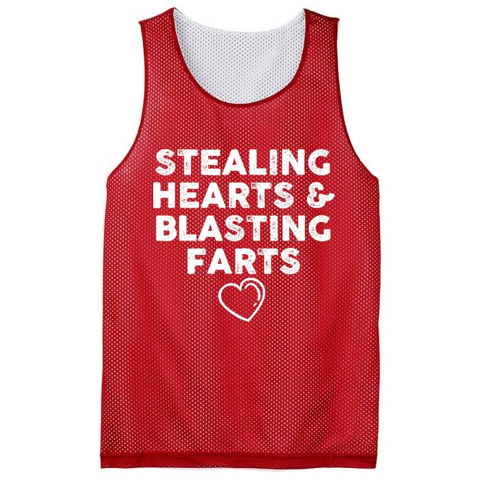 Funny ValentineS Day Stealing Hearts And Blasting Farts Mesh Reversible Basketball Jersey Tank