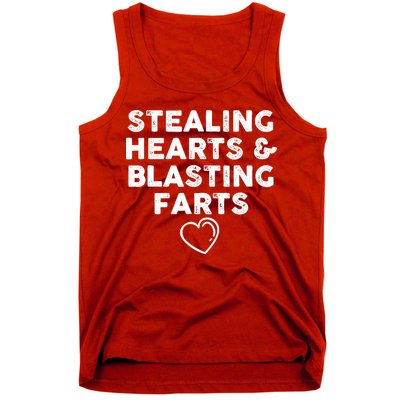 Funny ValentineS Day Stealing Hearts And Blasting Farts Tank Top