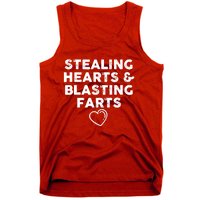 Funny ValentineS Day Stealing Hearts And Blasting Farts Tank Top