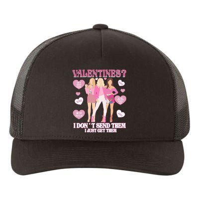 Fetch Valentine Day I Dont Send Them I Just Get Them Yupoong Adult 5-Panel Trucker Hat