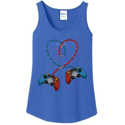 Funny Valentine's Day Gamer Couple Gift Controllers Heart Gift Ladies Essential Tank