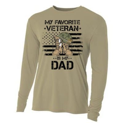 Father Veterans Day My Favorite Veteran Is My Dad For Cooling Performance Long Sleeve Crew