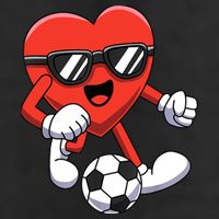 Funny Valentines Day Heart Playing Soccer Boy Girl 11oz C Handle Ceramic Mug