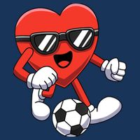 Funny Valentines Day Heart Playing Soccer Boy Girl Cooling Performance Crew T-Shirt