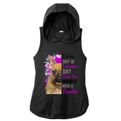 Frenchie Valentines Day Mom Dogs Cute Fun French Bulldog Gift Ladies PosiCharge Tri-Blend Wicking Draft Hoodie Tank