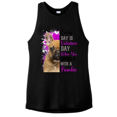 Frenchie Valentines Day Mom Dogs Cute Fun French Bulldog Gift Ladies PosiCharge Tri-Blend Wicking Tank