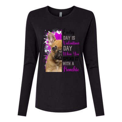 Frenchie Valentines Day Mom Dogs Cute Fun French Bulldog Gift Womens Cotton Relaxed Long Sleeve T-Shirt