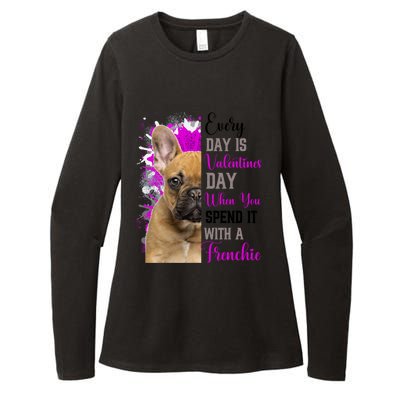 Frenchie Valentines Day Mom Dogs Cute Fun French Bulldog Gift Womens CVC Long Sleeve Shirt