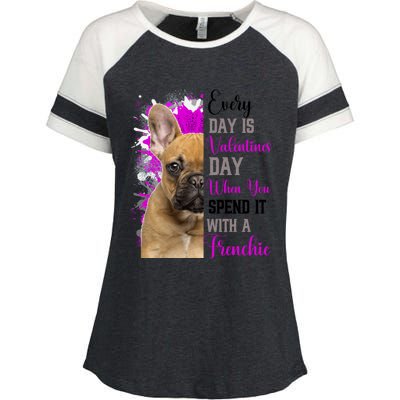 Frenchie Valentines Day Mom Dogs Cute Fun French Bulldog Gift Enza Ladies Jersey Colorblock Tee