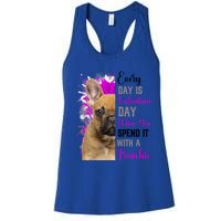 Frenchie Valentines Day Mom Dogs Cute Fun French Bulldog Gift Women's Racerback Tank