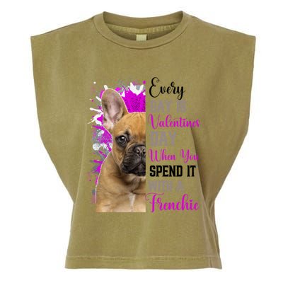 Frenchie Valentines Day Mom Dogs Cute Fun French Bulldog Gift Garment-Dyed Women's Muscle Tee