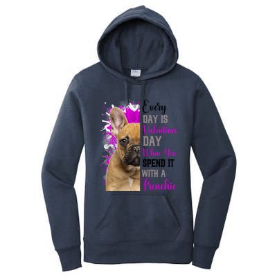 Frenchie Valentines Day Mom Dogs Cute Fun French Bulldog Gift Women's Pullover Hoodie