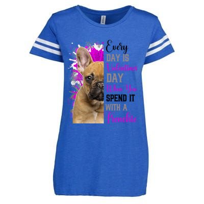 Frenchie Valentines Day Mom Dogs Cute Fun French Bulldog Gift Enza Ladies Jersey Football T-Shirt