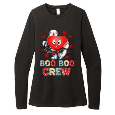 Funny Valentine's Day Boo Boo Crew Nurse Cute Heart Love Womens CVC Long Sleeve Shirt