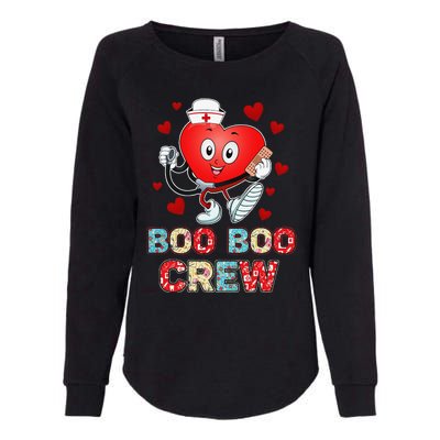 Funny Valentine's Day Boo Boo Crew Nurse Cute Heart Love Womens California Wash Sweatshirt