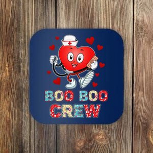 Funny Valentine's Day Boo Boo Crew Nurse Cute Heart Love Coaster