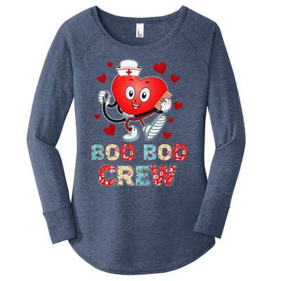 Funny Valentine's Day Boo Boo Crew Nurse Cute Heart Love Women's Perfect Tri Tunic Long Sleeve Shirt