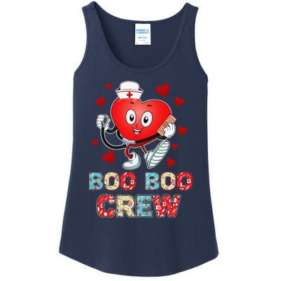 Funny Valentine's Day Boo Boo Crew Nurse Cute Heart Love Ladies Essential Tank