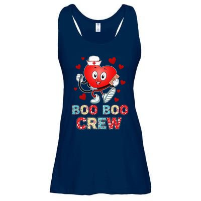 Funny Valentine's Day Boo Boo Crew Nurse Cute Heart Love Ladies Essential Flowy Tank