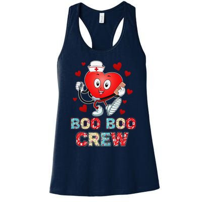 Funny Valentine's Day Boo Boo Crew Nurse Cute Heart Love Women's Racerback Tank