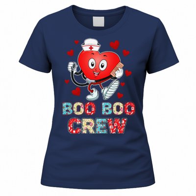 Funny Valentine's Day Boo Boo Crew Nurse Cute Heart Love Women's T-Shirt