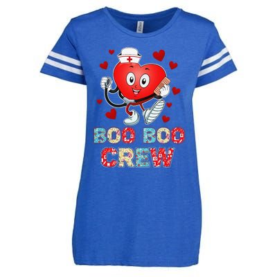 Funny Valentine's Day Boo Boo Crew Nurse Cute Heart Love Enza Ladies Jersey Football T-Shirt