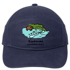 Family Vacation Design Gift Retro Katmai National Park Gift 7-Panel Snapback Hat