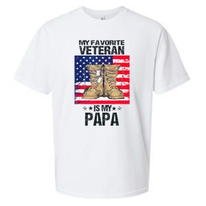 Father Veterans Day My Favorite Veteran Is My Papa Sueded Cloud Jersey T-Shirt