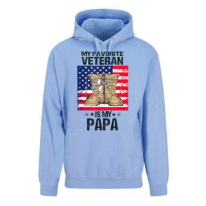 Father Veterans Day My Favorite Veteran Is My Papa Unisex Surf Hoodie