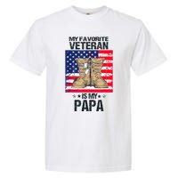 Father Veterans Day My Favorite Veteran Is My Papa Garment-Dyed Heavyweight T-Shirt