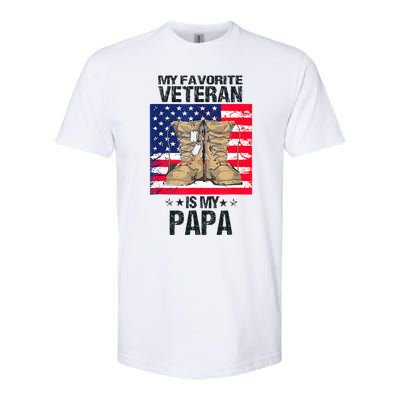 Father Veterans Day My Favorite Veteran Is My Papa Softstyle CVC T-Shirt