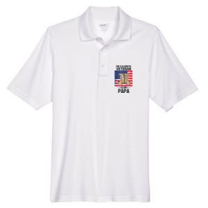 Father Veterans Day My Favorite Veteran Is My Papa Men's Origin Performance Pique Polo