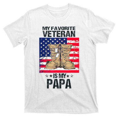 Father Veterans Day My Favorite Veteran Is My Papa T-Shirt