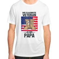 Father Veterans Day My Favorite Veteran Is My Papa Adult ChromaSoft Performance T-Shirt