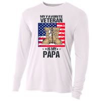 Father Veterans Day My Favorite Veteran Is My Papa Cooling Performance Long Sleeve Crew