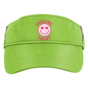 Funny Valentines Day Feeling Lucky Pink Smile Face Trendy Adult Drive Performance Visor