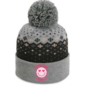 Funny Valentines Day Feeling Lucky Pink Smile Face Trendy The Baniff Cuffed Pom Beanie