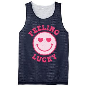 Funny Valentines Day Feeling Lucky Pink Smile Face Trendy Mesh Reversible Basketball Jersey Tank