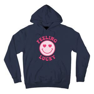 Funny Valentines Day Feeling Lucky Pink Smile Face Trendy Tall Hoodie