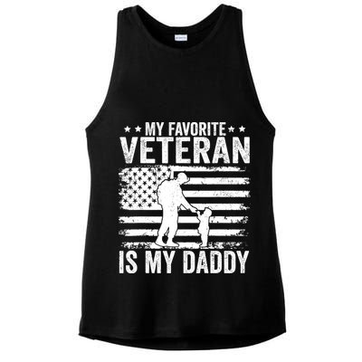 Father Veterans Day My Favorite Veteran Is My Daddy For Ladies PosiCharge Tri-Blend Wicking Tank