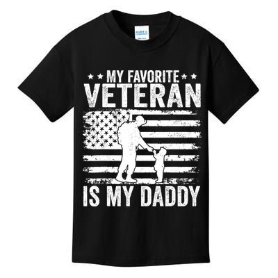 Father Veterans Day My Favorite Veteran Is My Daddy For Kids T-Shirt
