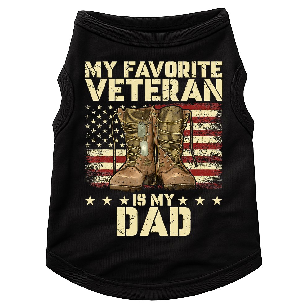 Father Veterans Day My Favorite Veteran Is My Dad Doggie Tank