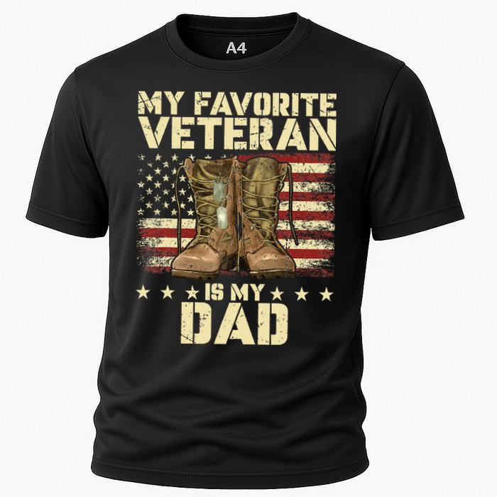Father Veterans Day My Favorite Veteran Is My Dad Cooling Performance Crew T-Shirt
