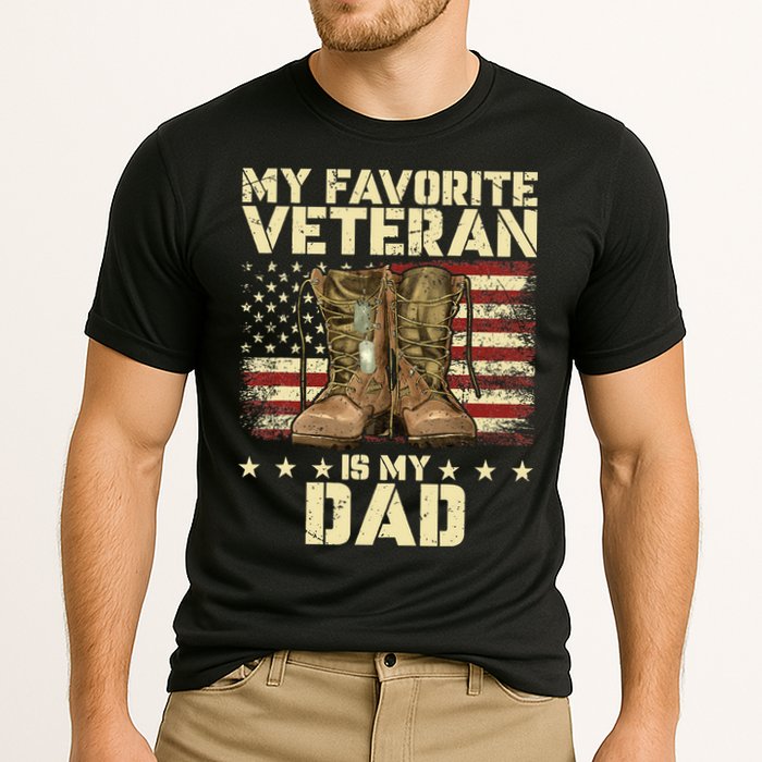 Father Veterans Day My Favorite Veteran Is My Dad Cooling Performance Crew T-Shirt